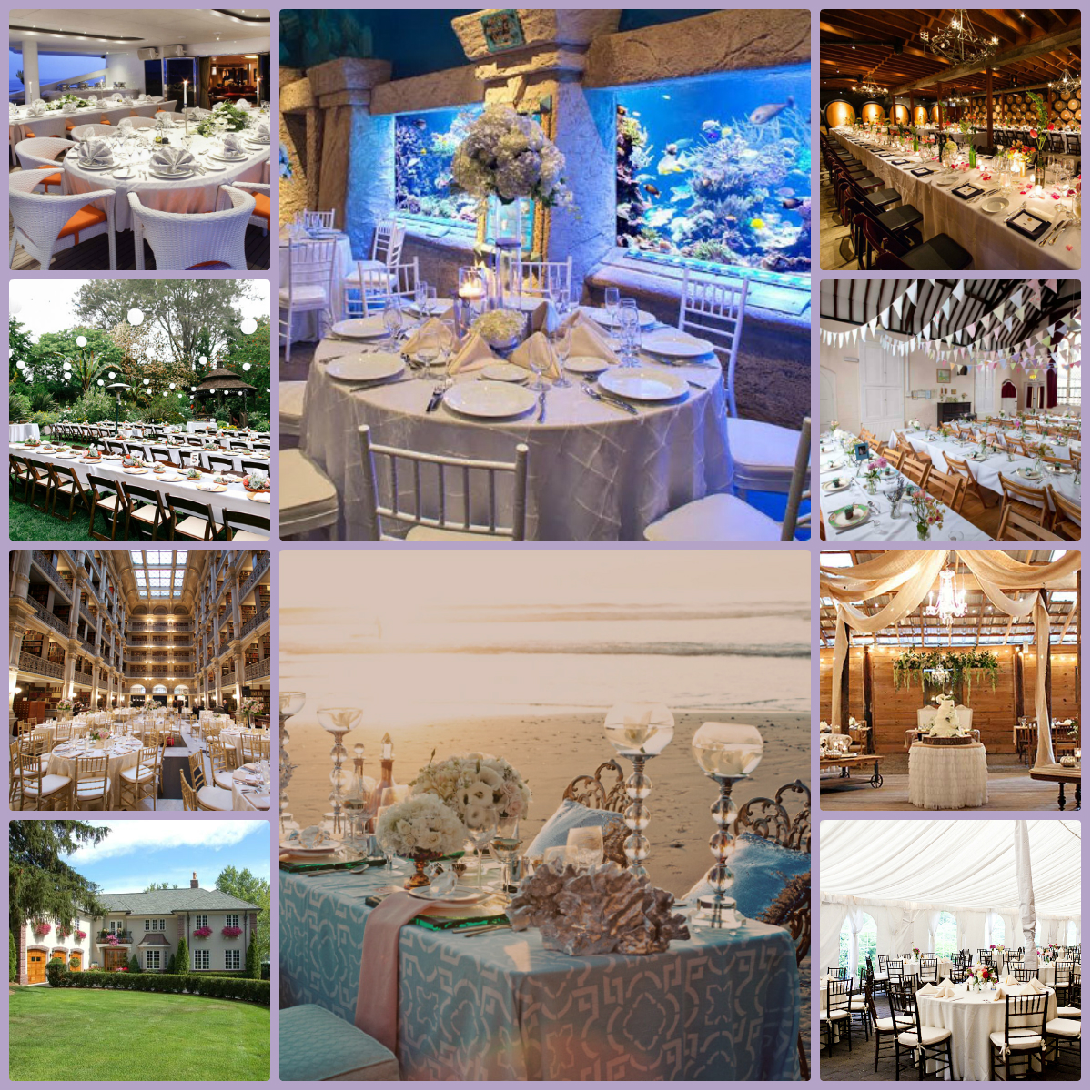 bespokeyachtcharter.com ,magnetstreet.com ,realtor.com,ruffledblog.com ,charmcitywed.com,unitedwithlove.com,thelovelyfind.com,rocknrollbride.com,longislandmagazine.com,lisaflordecor.com Wedding_Venue_Collage